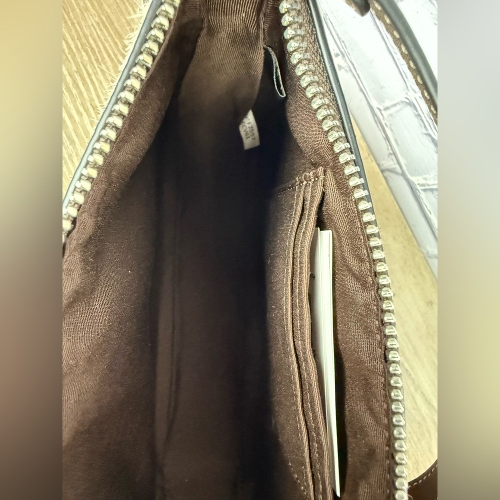 Coach Nolita 19 Cow Print NWT Silver with a free unbranded chain extender silver - Picture 8 of 14